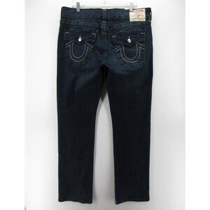 True Religion Jeans 36 Ricky Big T Flap Relaxed Straight Denim 36X34